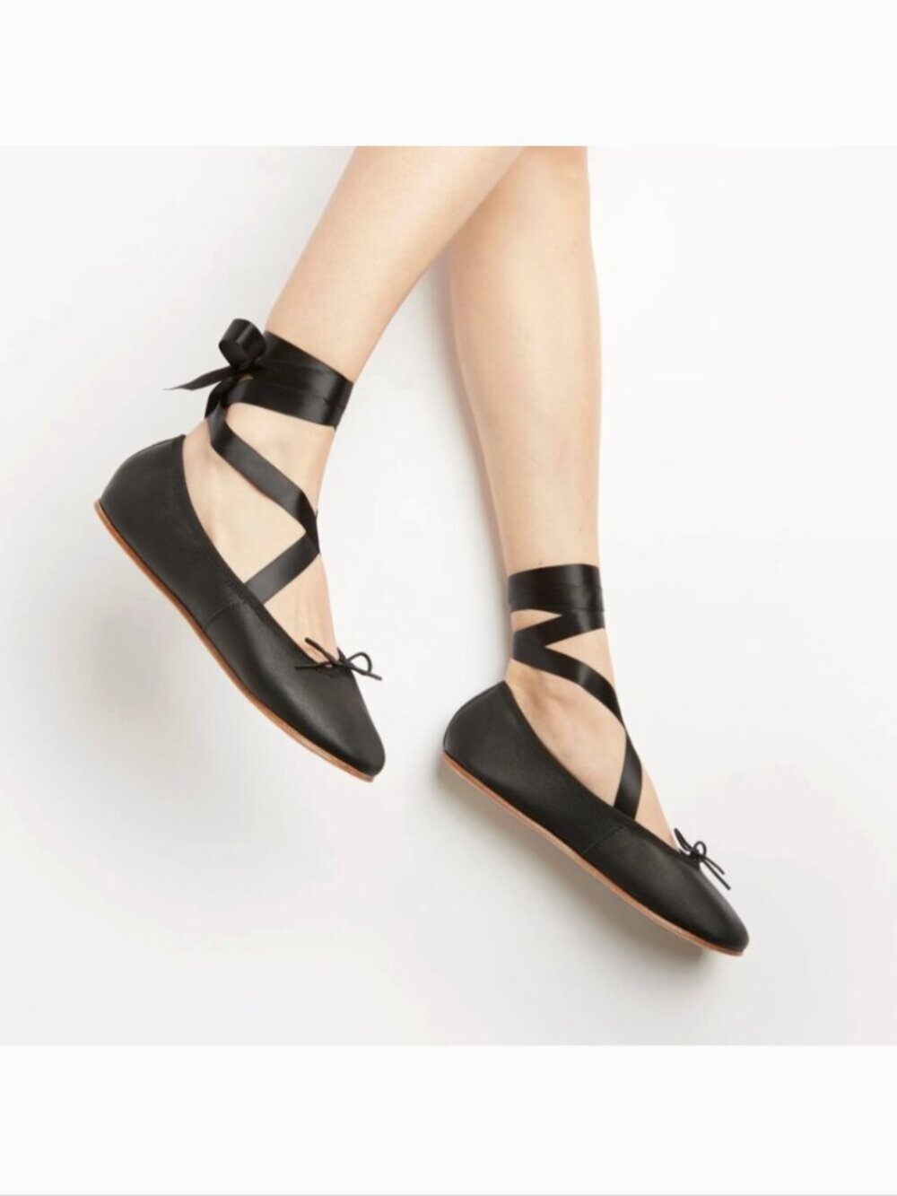 Repetto Sophia Black Ballet Flats w/ Ribbon Wrap • NIB • EU 39